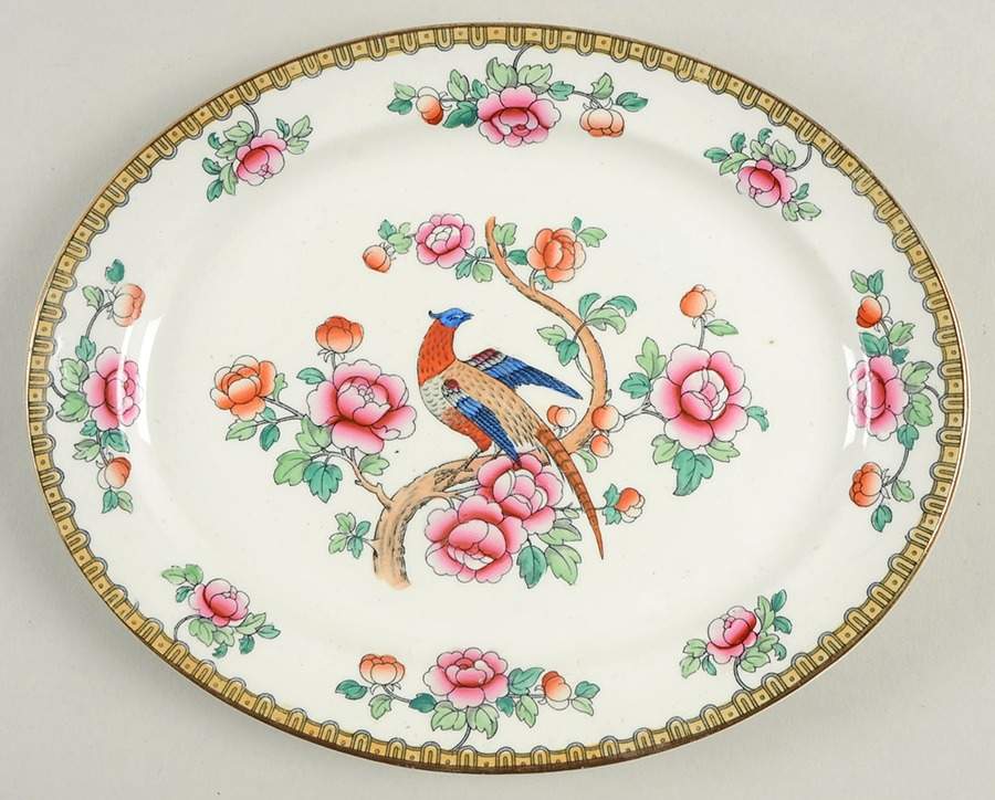 Pheasant (Smooth) 10" Oval Serving Platter by F Winkle-1