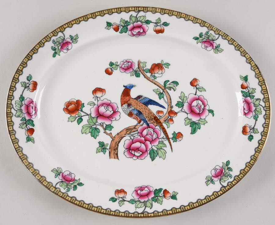 Pheasant (Smooth) 11" Oval Serving Platter by F Winkle-1