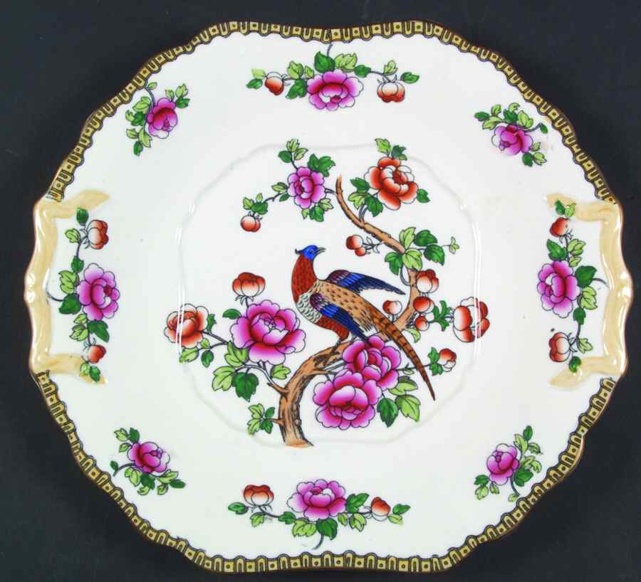Pheasant (Smooth) Square Handled Cake Plate by F Winkle-1