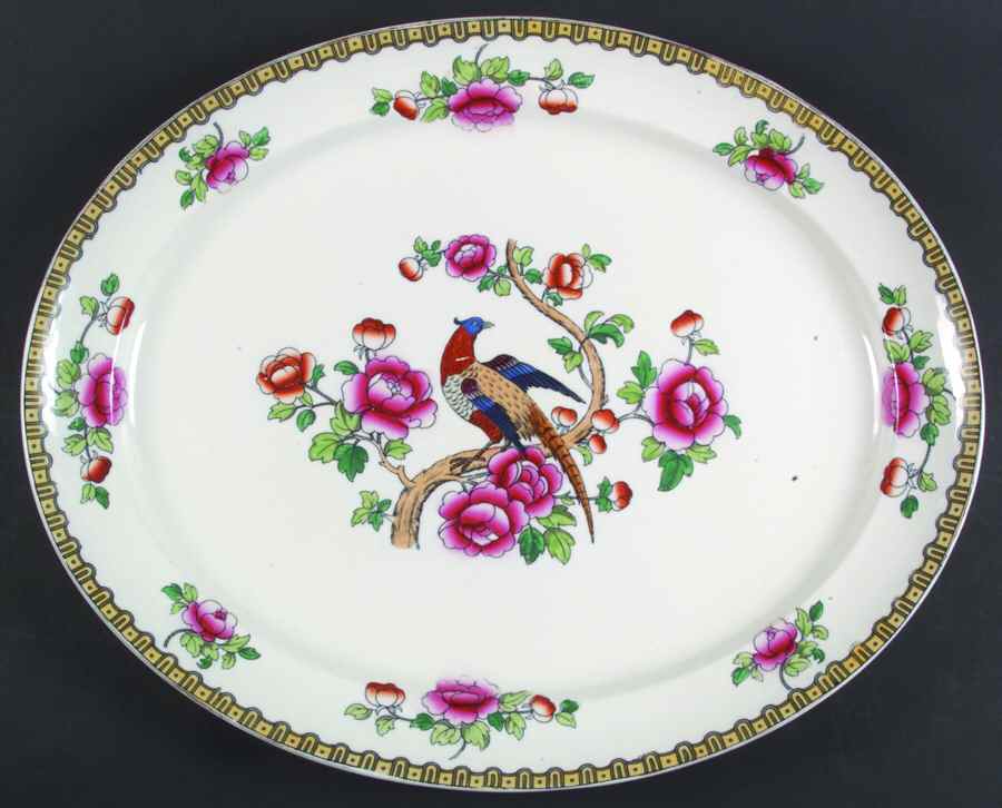 Pheasant (Smooth) 19" Oval Serving Platter by F Winkle-1