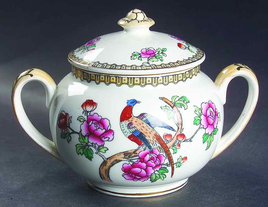 Pheasant (Smooth) Sugar Bowl & Lid by F Winkle-1