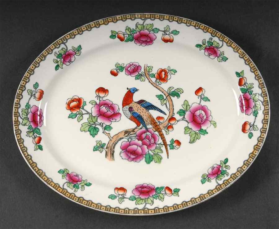 Pheasant (Smooth) 10" Oval Serving Platter by F Winkle-1