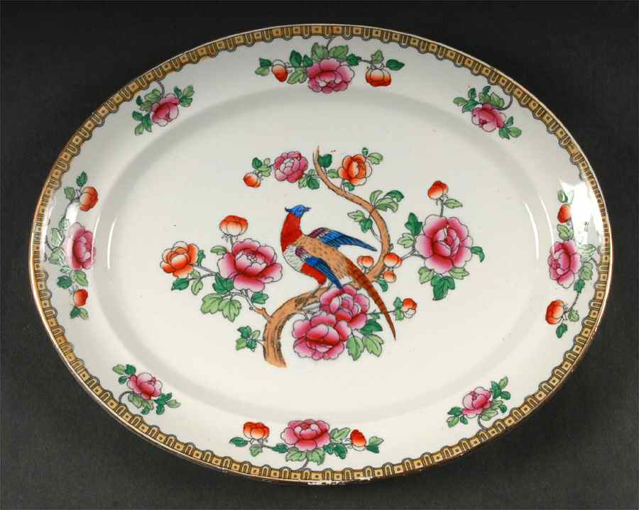 Pheasant (Smooth) 10" Oval Serving Platter by F Winkle-1