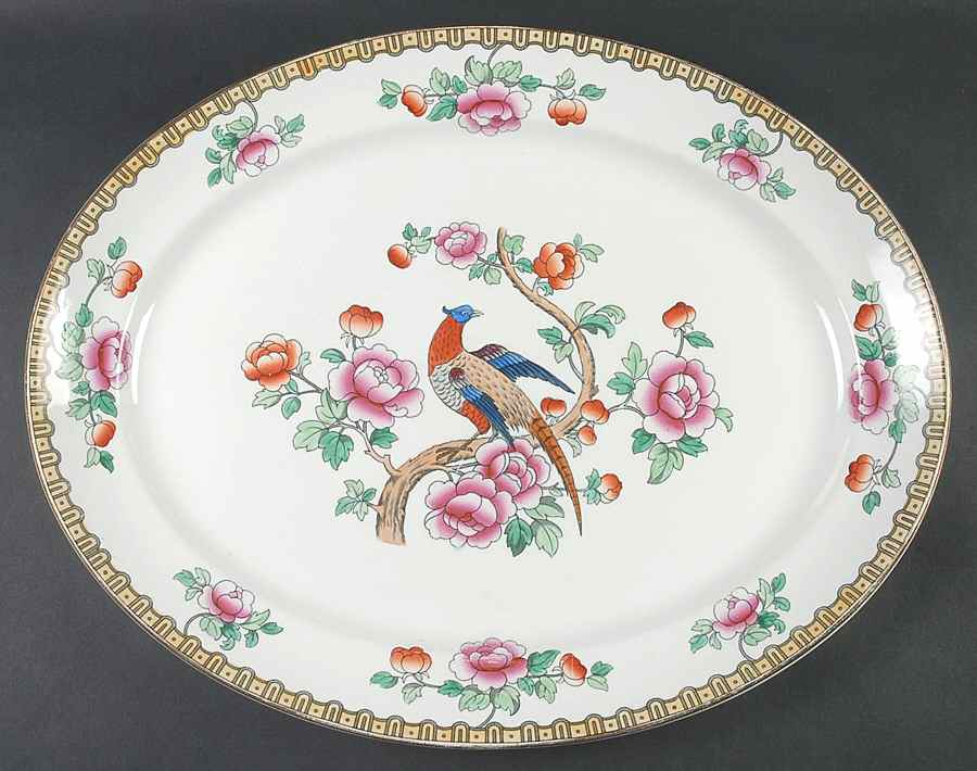 Pheasant (Smooth) 18" Oval Serving Platter by F Winkle-1