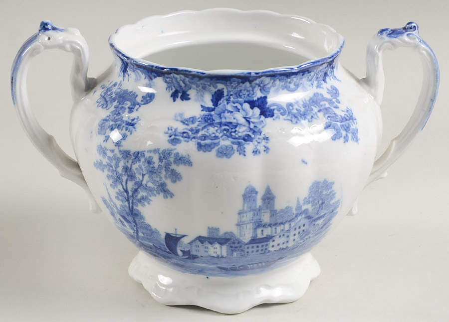 Togo (Flow Blue) Sugar Bowl No Lid by F Winkle-1