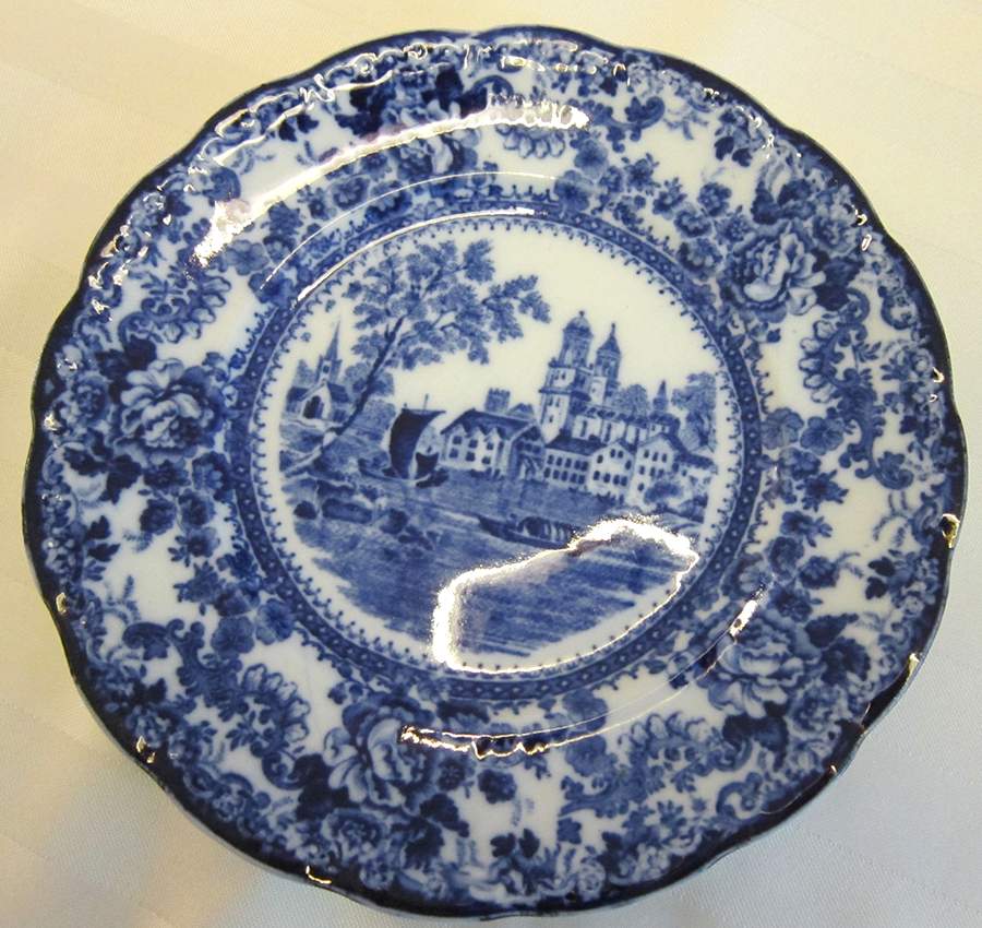 Togo (Flow Blue) Dessert/Pie Plate by F Winkle-1