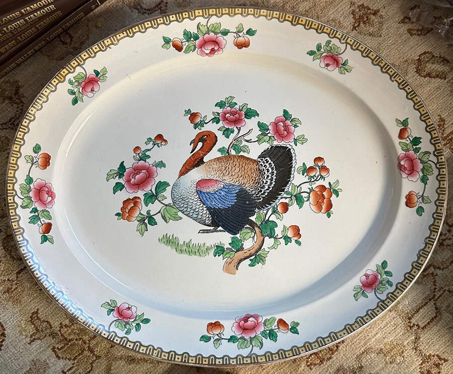 Turkey 21" Oval Serving Platter by F Winkle-1