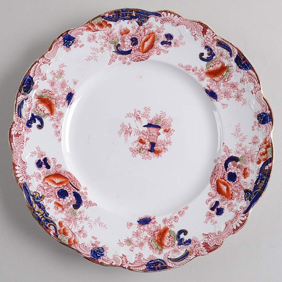 Arcadia Rust and Navy Luncheon Plate by Arthur J Wilkinson-1