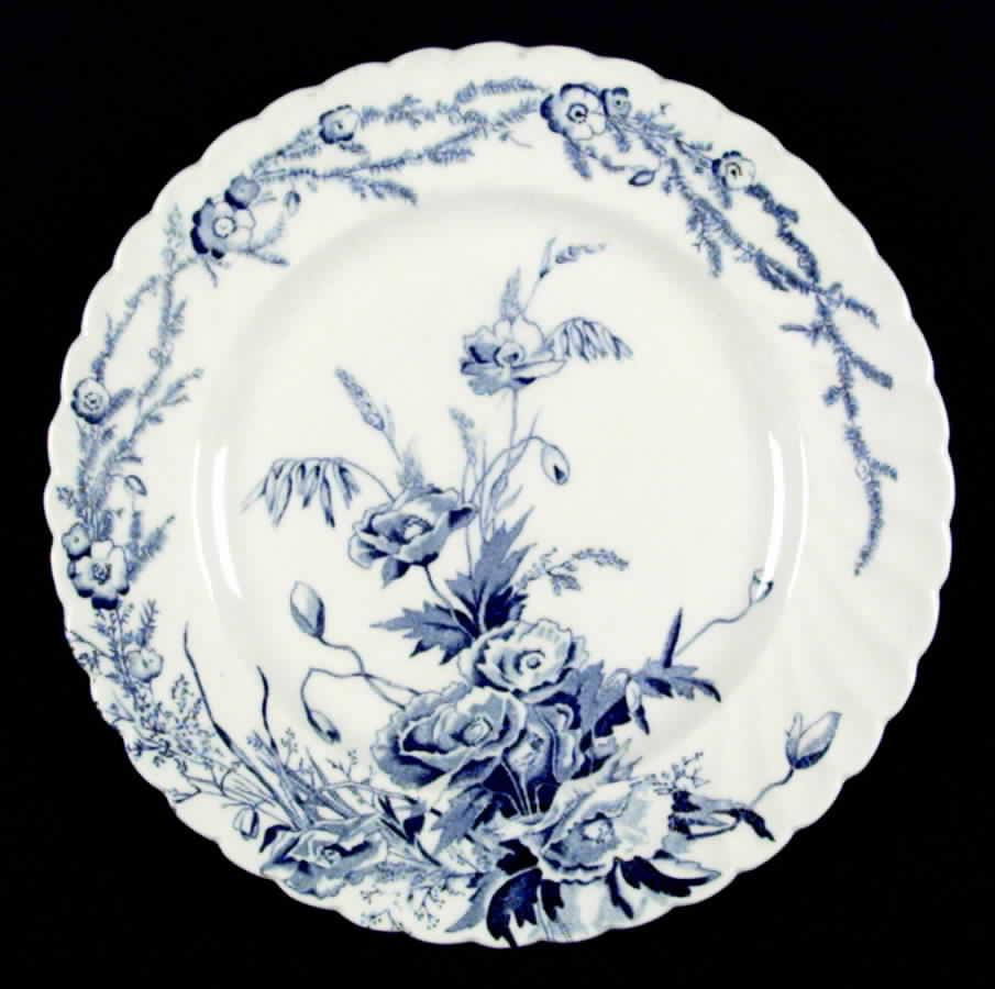 Harvest Blue Bread & Butter Plate by Arthur J Wilkinson-1