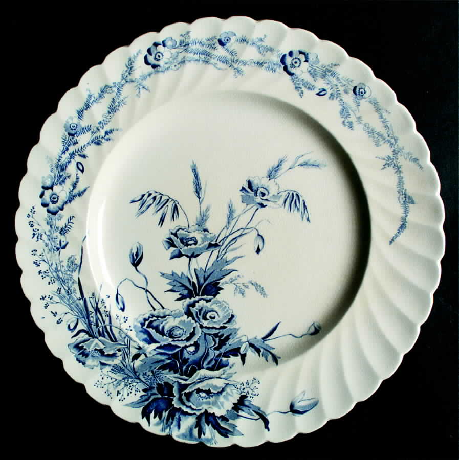 Harvest Blue Dinner Plate by Arthur J Wilkinson-1