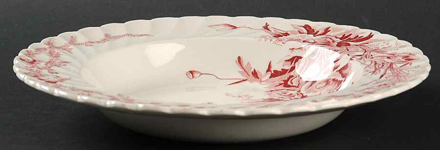 Harvest Red Rim Soup Bowl by Arthur J Wilkinson-1
