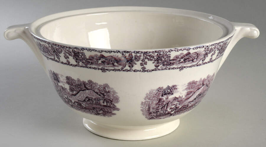 Pastoral Davenport Amethyst Tureen No Lid by Arthur J Wilkinson-1