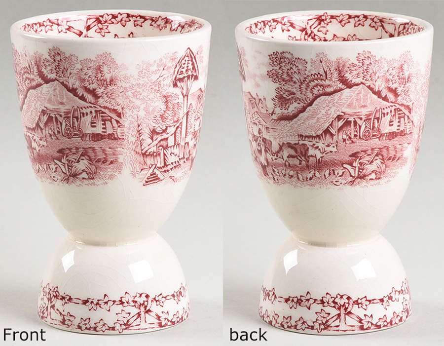 Pastoral Davenport Red Double Egg Cup by Arthur J Wilkinson-1