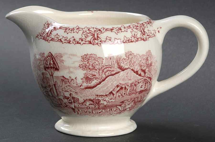 Pastoral Davenport Red Creamer by Arthur J Wilkinson-1