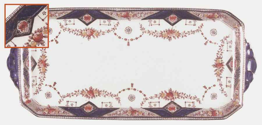 Stafford Brown, Rust and Yellow Large Sandwich Tray by Arthur J Wilkinson-1