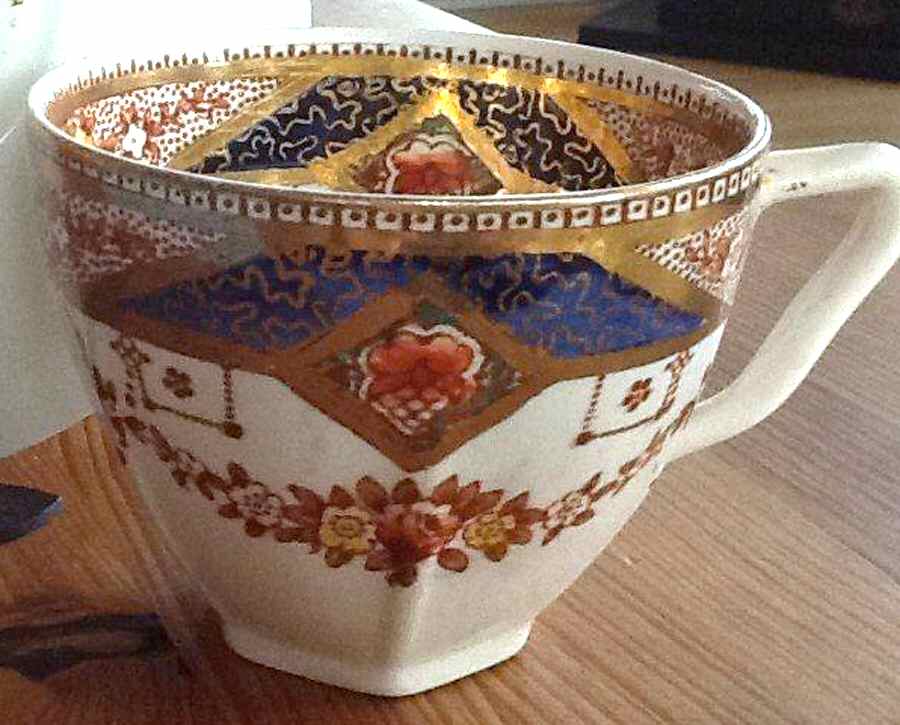 Stafford Brown, Rust and Yellow Flat Cup by Arthur J Wilkinson-1