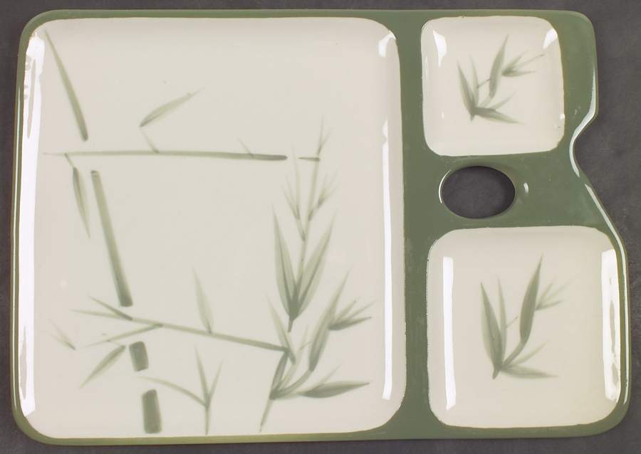 Bamboo (Round) 13" Rectangular Snack Tray by Winfield-1