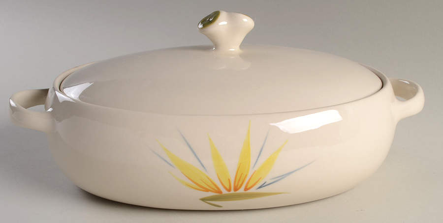 Bird of Paradise 3 Quart Oval Covered Casserole by Winfield-1