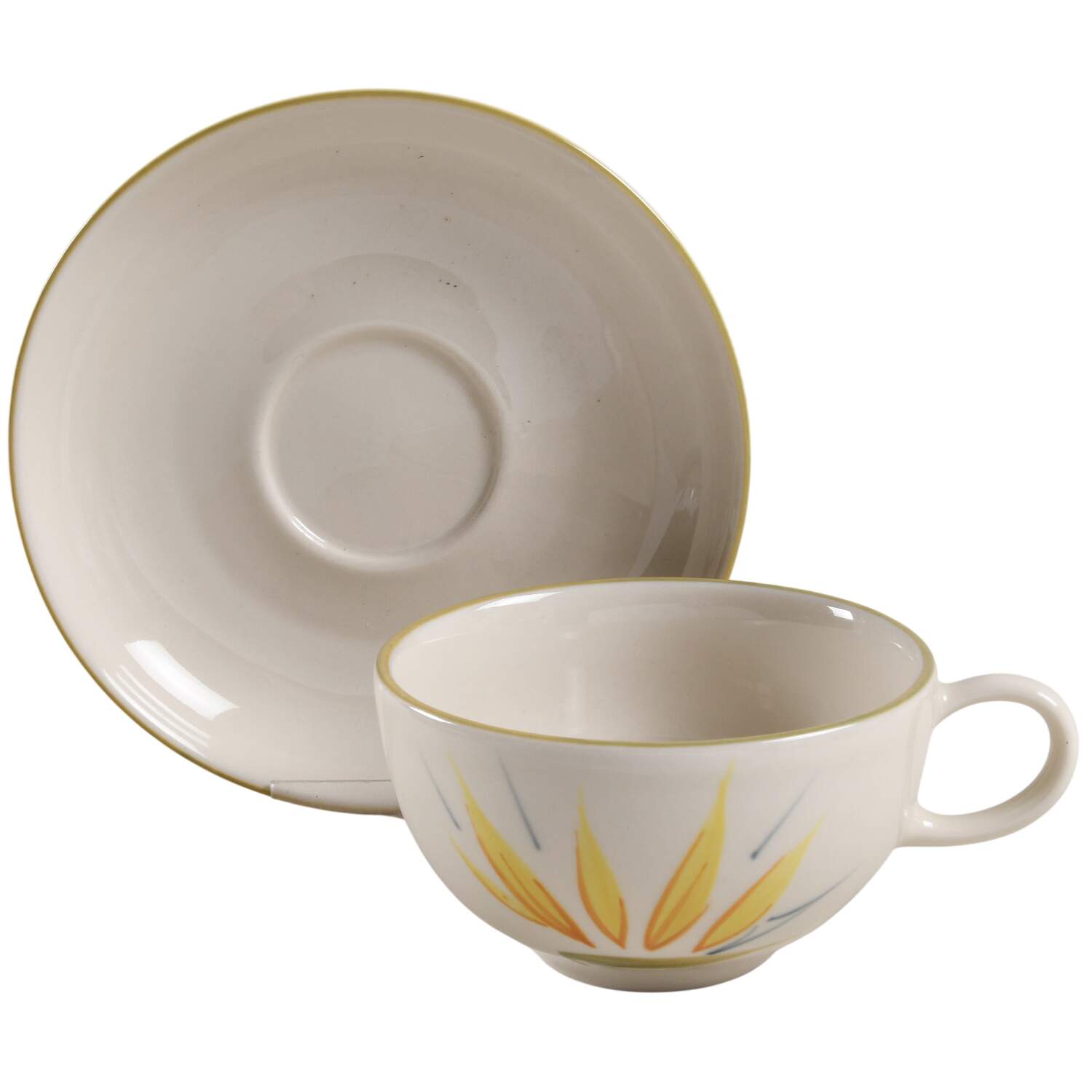 Bird of Paradise Flat Cup & Saucer Set by Winfield-1