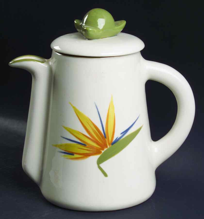 Bird of Paradise Coffee Pot & Lid by Winfield-1