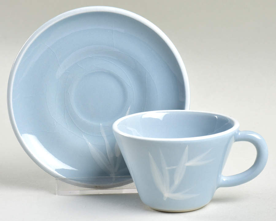 Blue Pacific Flat Demitasse Cup & Saucer Set by Winfield-1