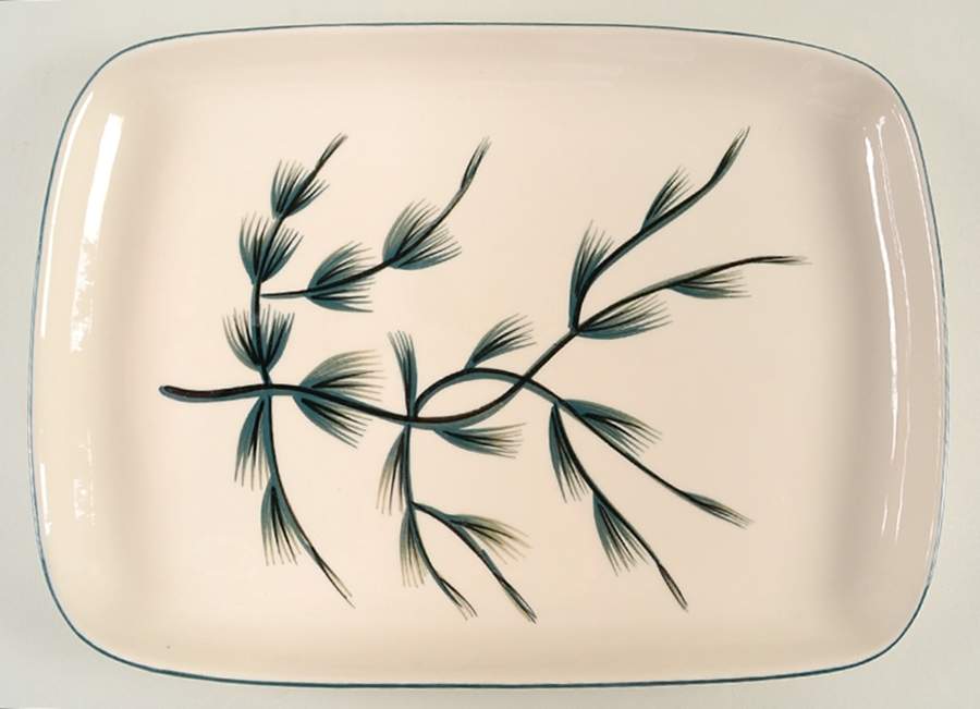 Blue Spruce 14" Rectangular Serving Platter by Winfield-1