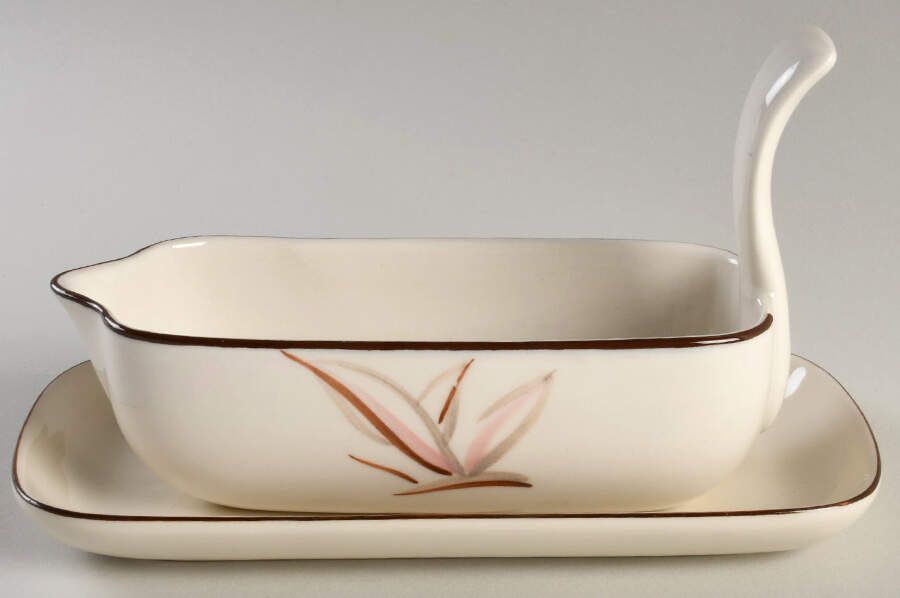 Dragon Flower Gravy Boat & Underplate/Relish by Winfield-1