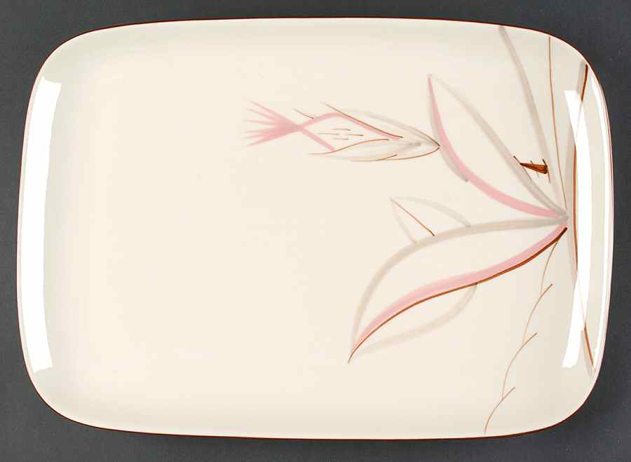 Dragon Flower 14" Rectangular Serving Platter by Winfield-1