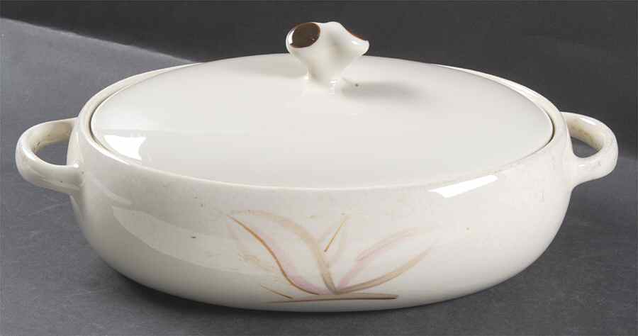 Dragon Flower 3 Quart Oval Covered Casserole by Winfield-1