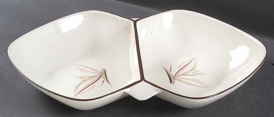 Dragon Flower 16" Oval Divided Vegetable Bowl by Winfield-1
