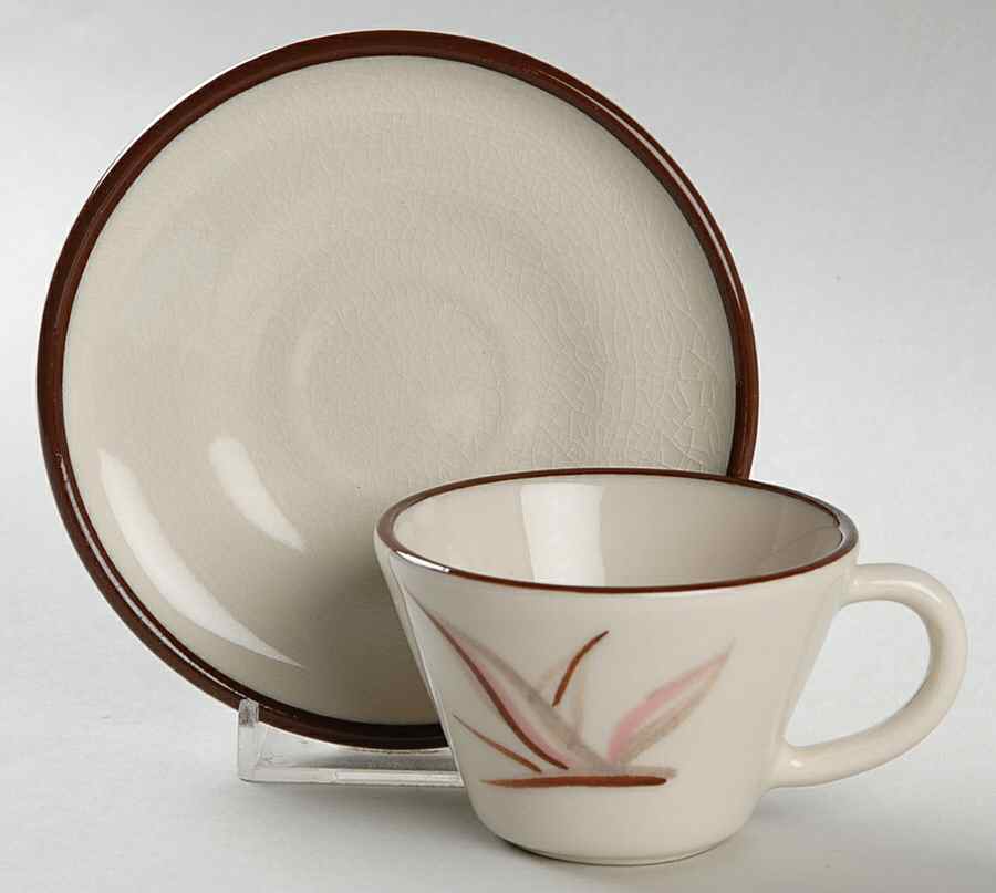 Dragon Flower Flat Demitasse Cup & Saucer Set by Winfield-1