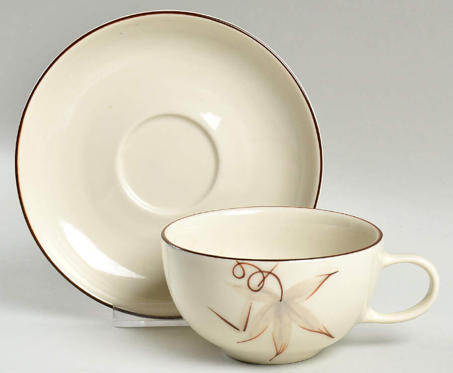 Passion Flower Flat Cup & Saucer Set by Winfield-1