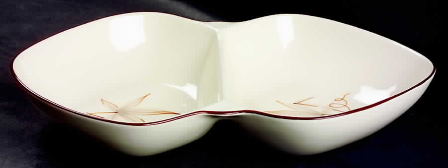 Passion Flower 13" Oval Divided Vegetable Bowl by Winfield-1