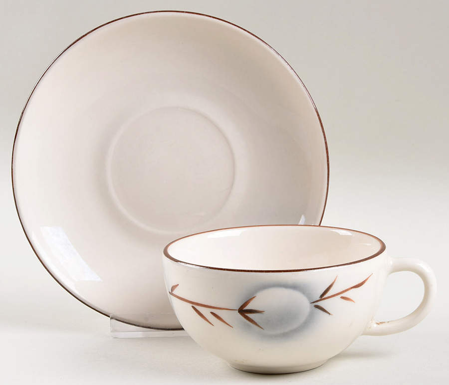 Pussy Willow Flat Cup & Saucer Set by Winfield-1