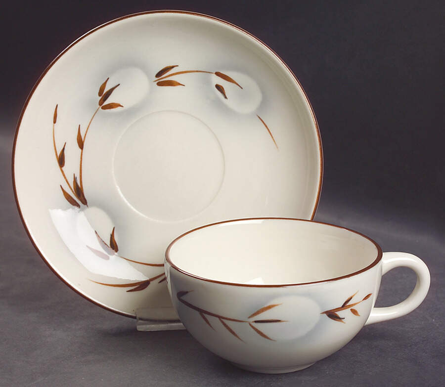 Pussy Willow Flat Cup & Saucer Set by Winfield-1