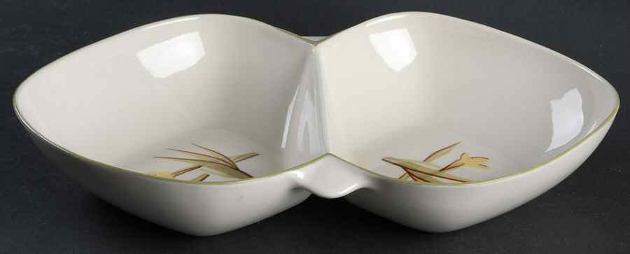 Tiger Iris 13" Oval Divided Vegetable Bowl by Winfield-1
