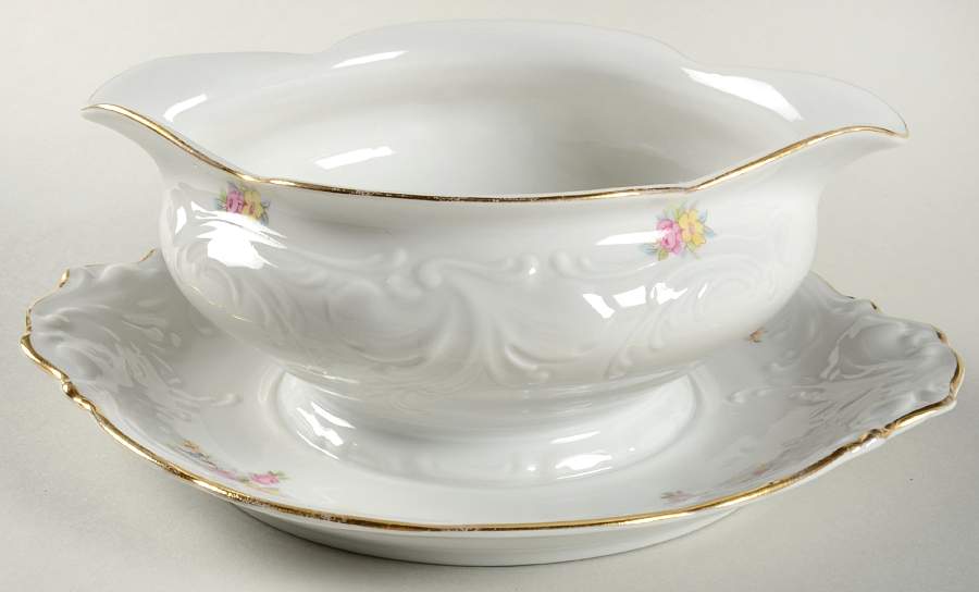 4081 Gravy Boat with Attached Underplate by Walbrzych-1