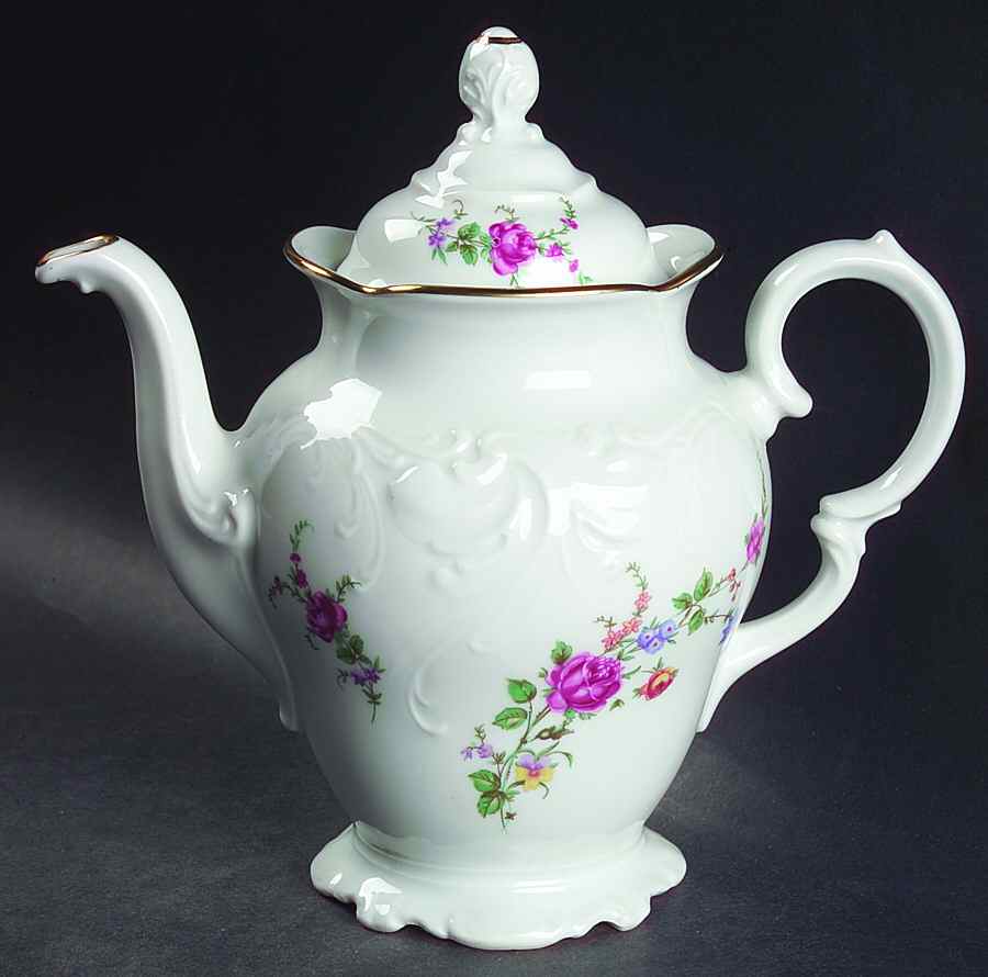 Bavarian Rose Small Coffee Pot & Lid by Walbrzych-1