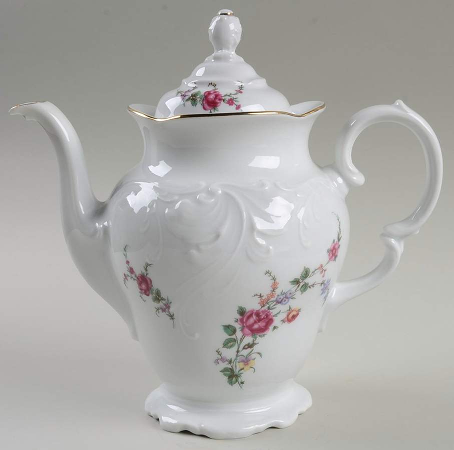 Bavarian Rose Coffee Pot & Lid by Walbrzych-1