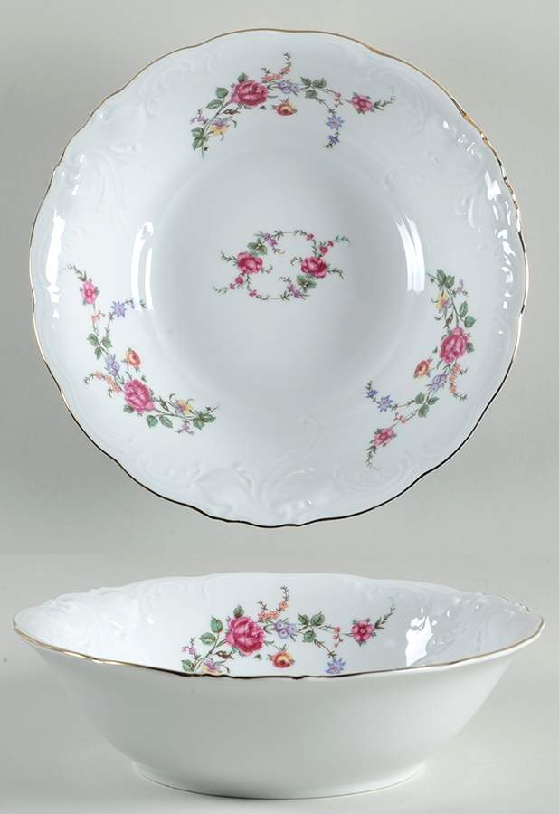 Bavarian Rose 9" Round Vegetable Bowl by Walbrzych-1
