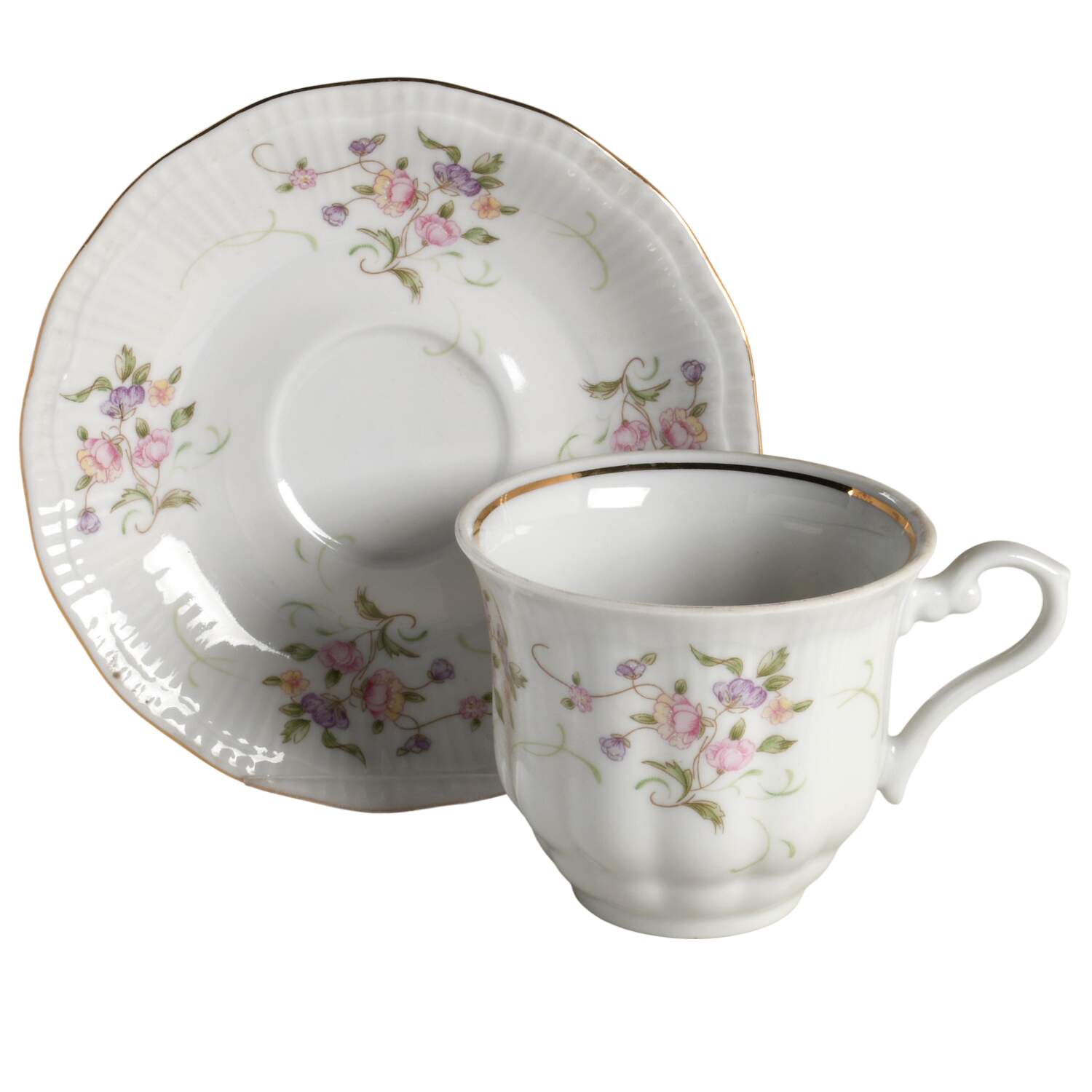 Cambridge Flat Cup & Saucer Set by Walbrzych-1