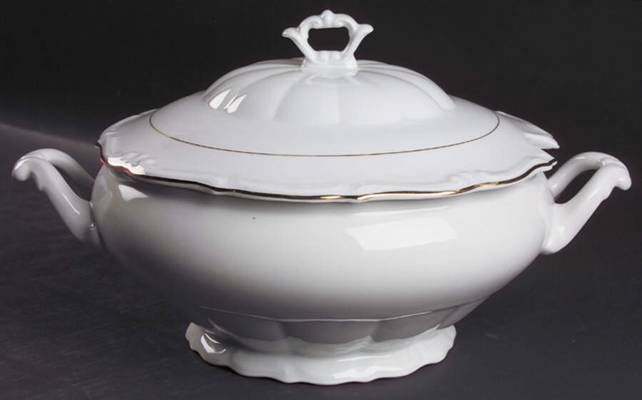 Empire (Gold Trim) Tureen &  Lid by Walbrzych-1