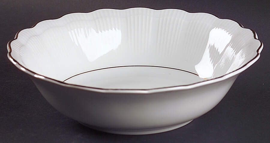 Empire (Gold Trim) 9" Round Vegetable Bowl by Walbrzych-1