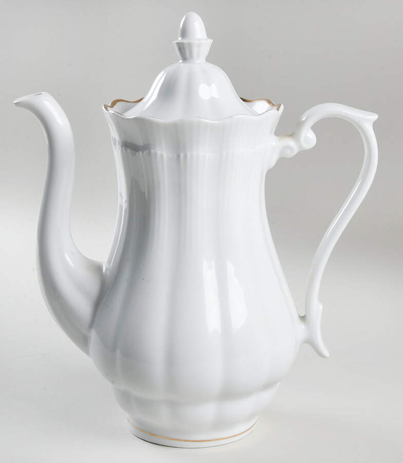 Empire (Gold Trim) Coffee Pot & Lid by Walbrzych-1