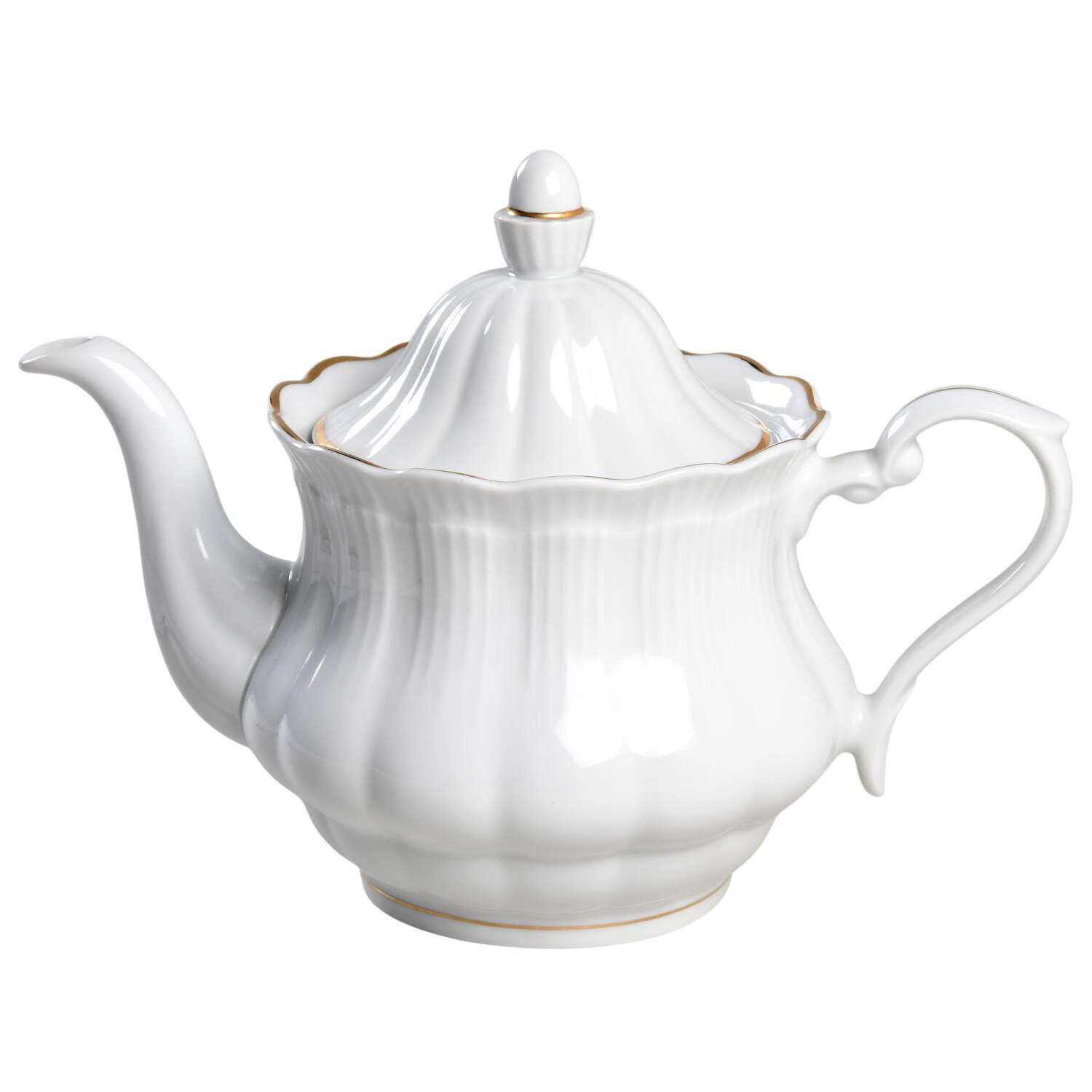 Empire (Gold Trim) Teapot & Lid by Walbrzych-1