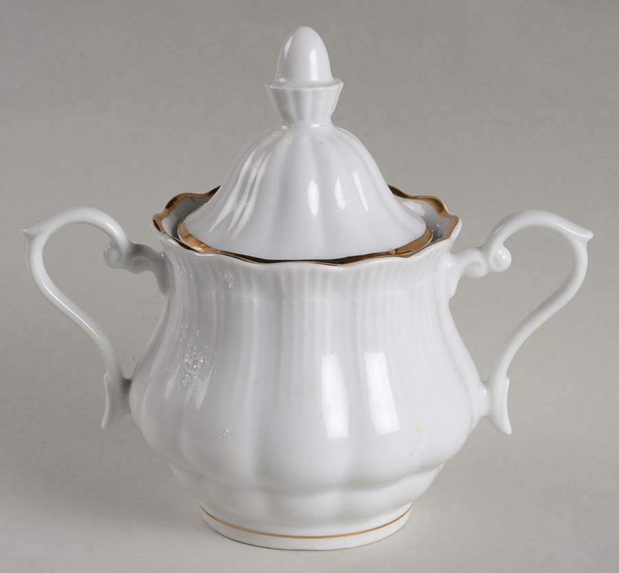 Empire (Gold Trim) Sugar Bowl & Lid by Walbrzych-1