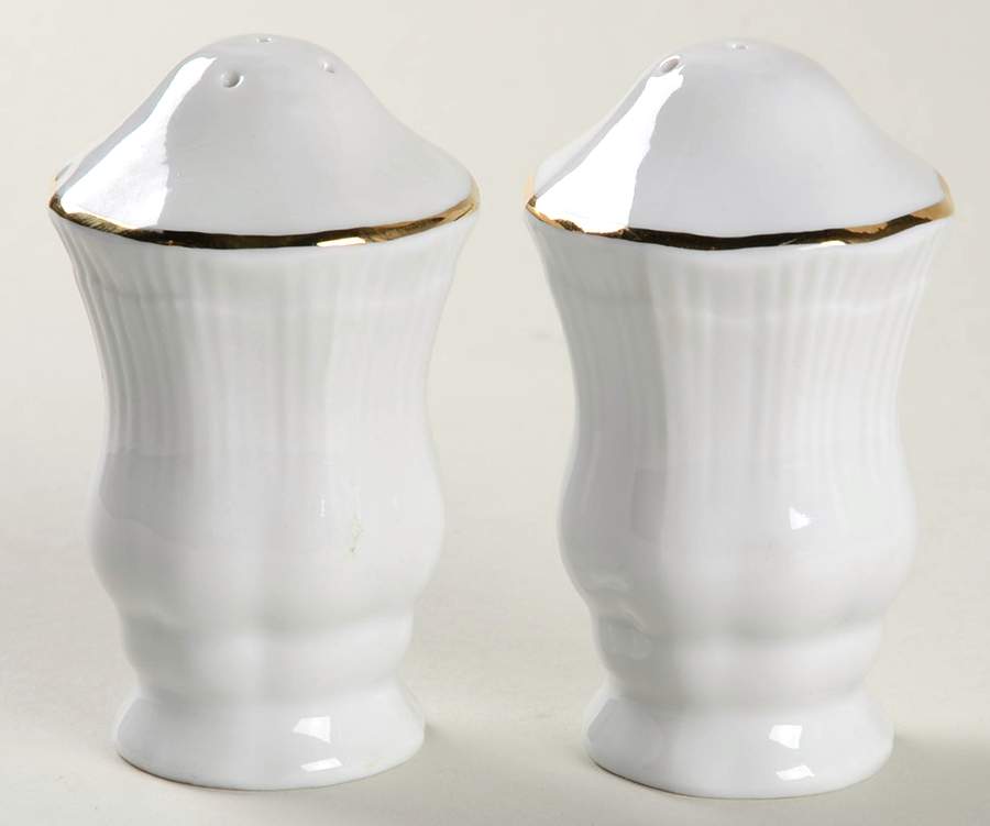 Empire (Gold Trim) Salt & Pepper Set by Walbrzych-1