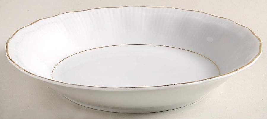 Empire (Gold Trim) 8" Round Vegetable Bowl by Walbrzych-1