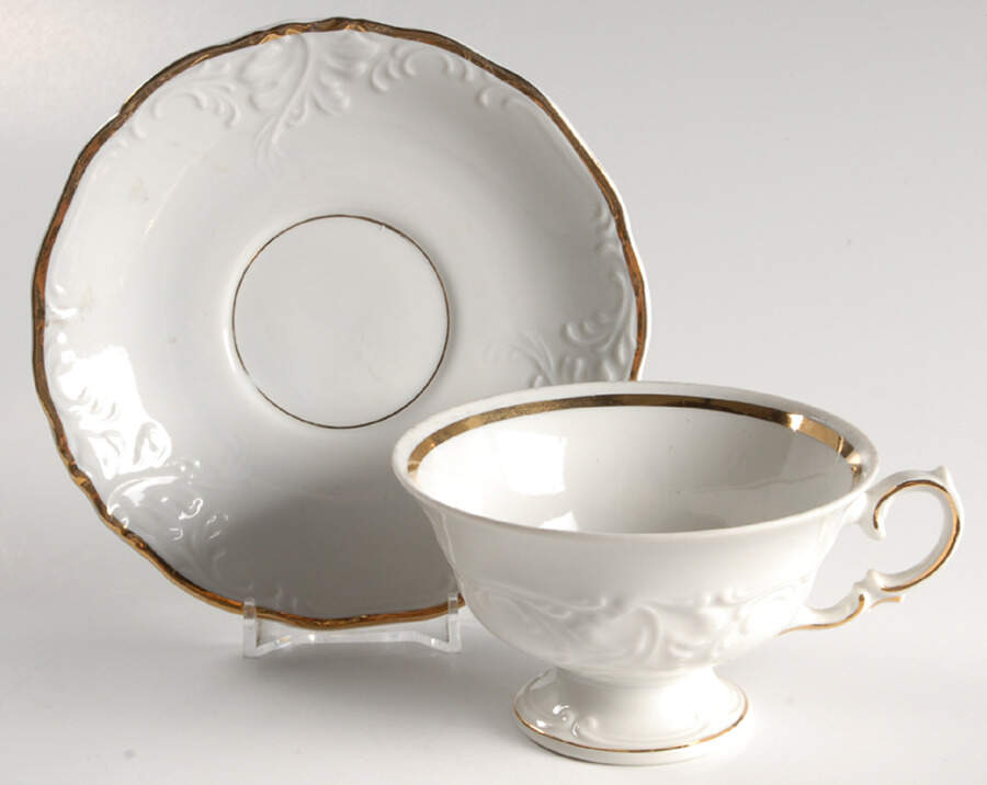 Glory Footed Cup & Saucer Set by Walbrzych-1