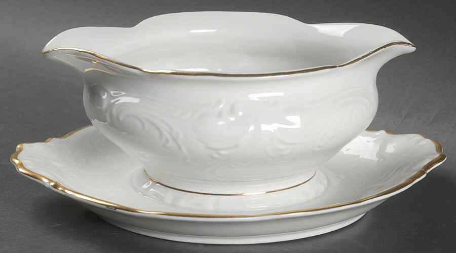 Glory Gravy Boat with Attached Underplate by Walbrzych-1